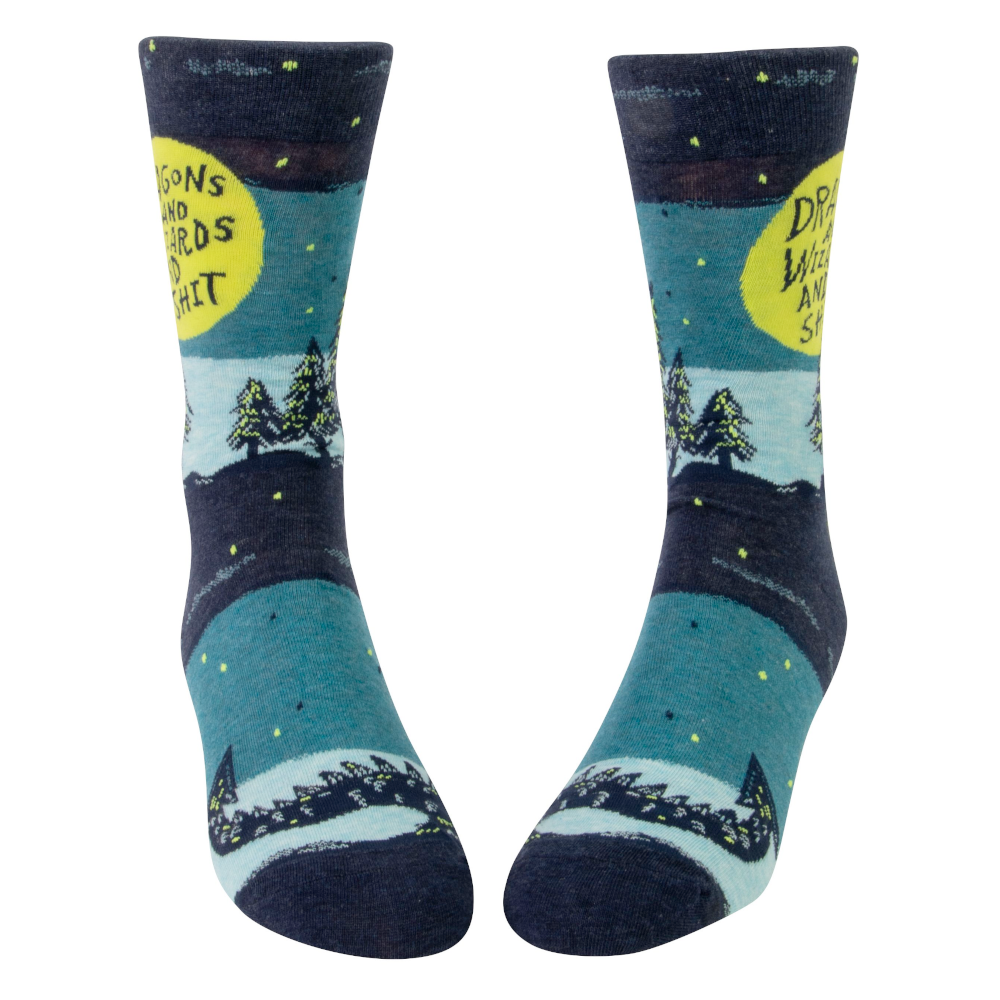 Dragons & Wizards & Shit Men's Crew Socks