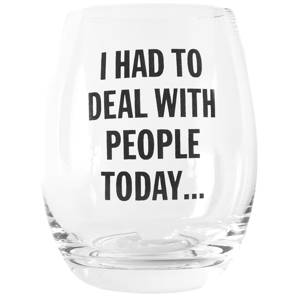 Cute. Psycho, But Cute Witty Wine Glass