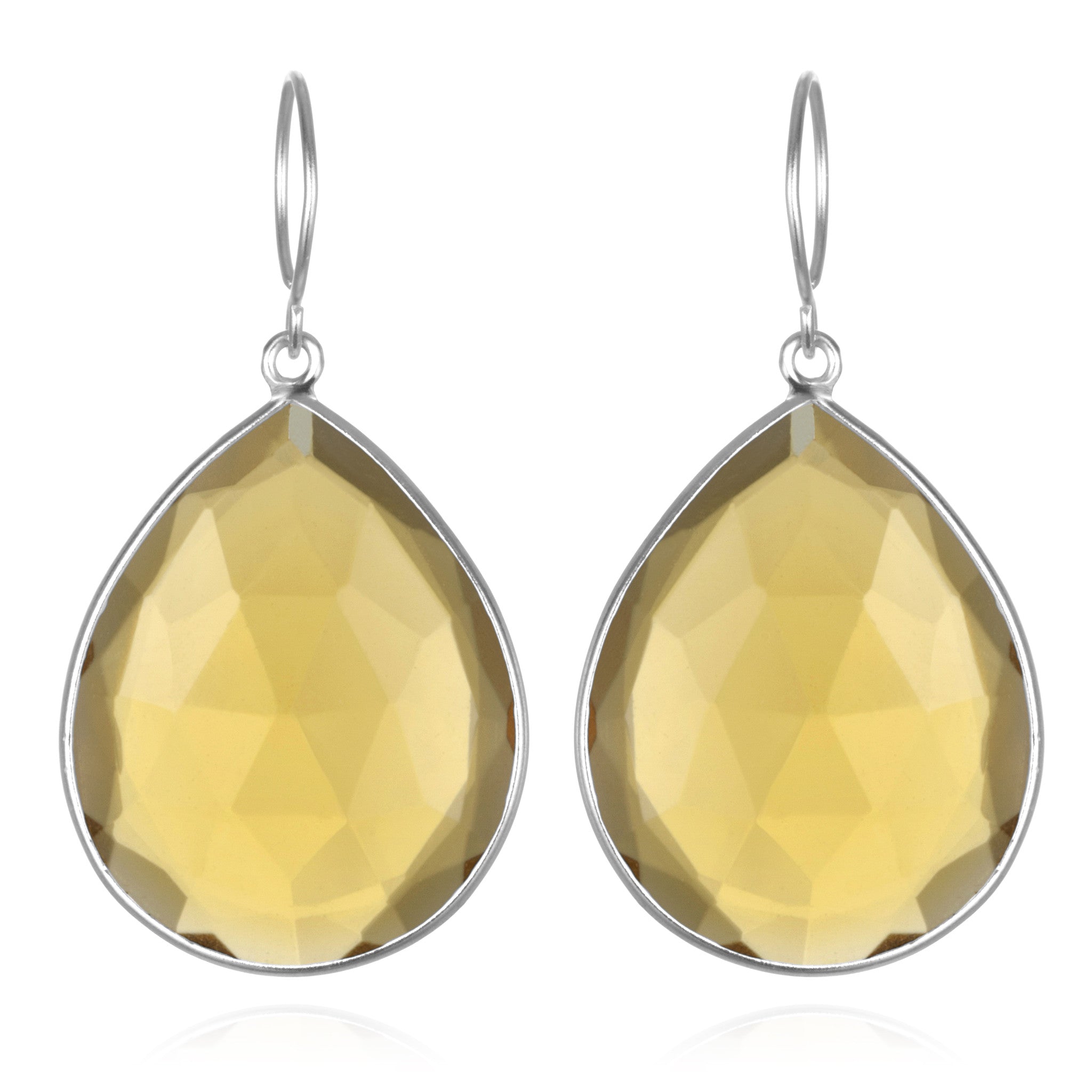 Cabo Grand Teardrop Earring-Sunflower Silver