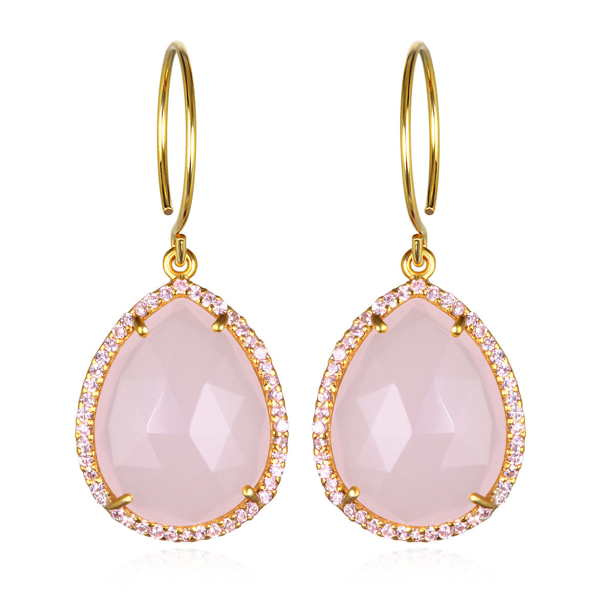 Paris Gem Teardrop - Pink Gold