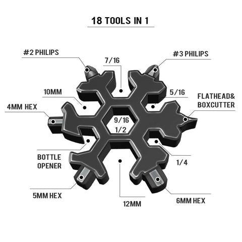 18-in-1 Snowflake Multi-Tool PeekWise