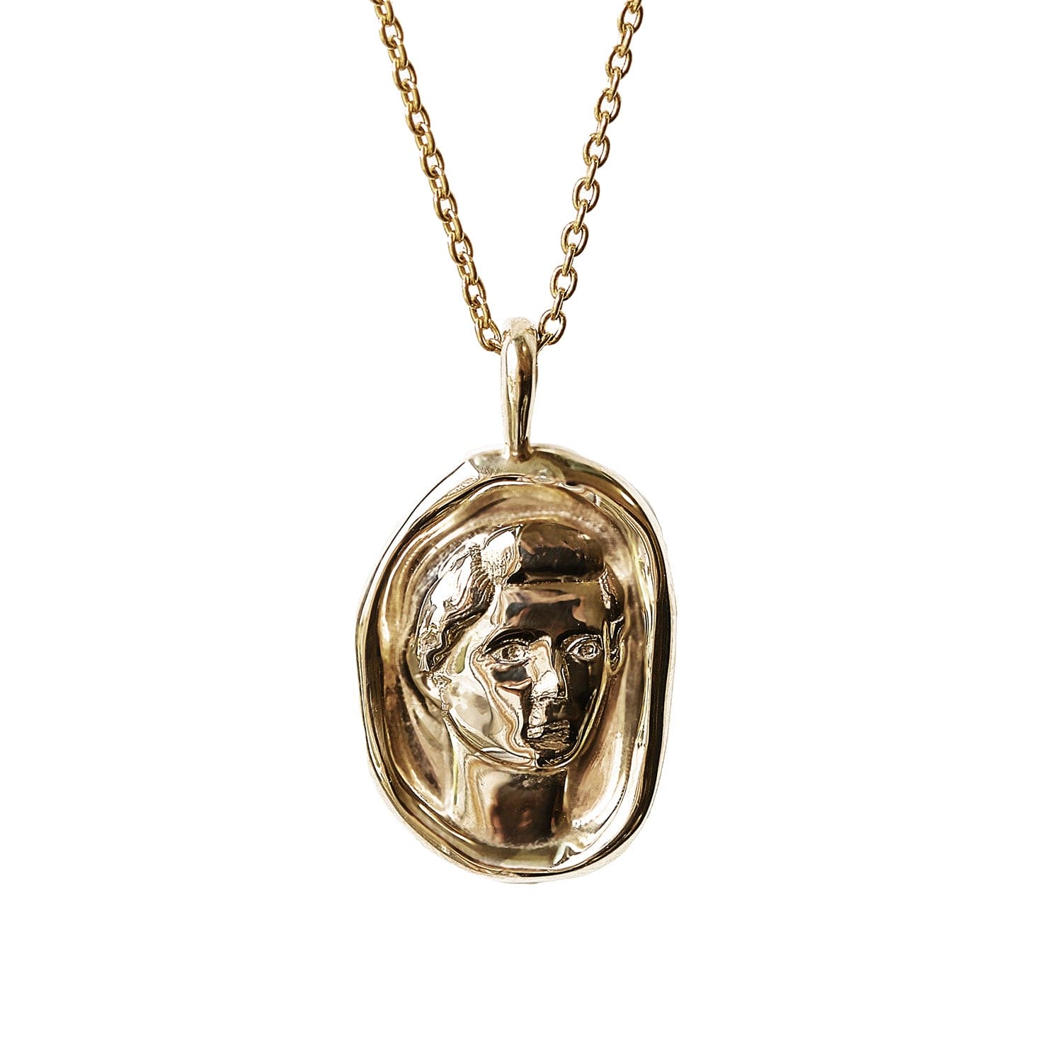 Cleopatra Necklace - Molten Gold Pendant - Difficult Women