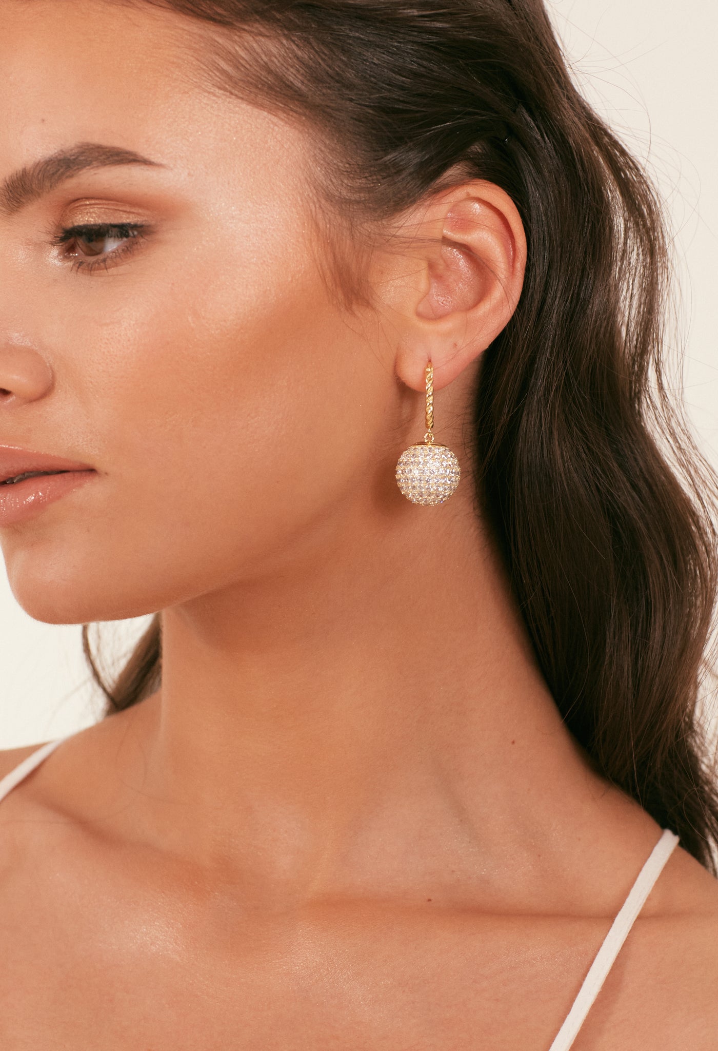 avec Crystal Leaf Statement Earrings at Dry Goods