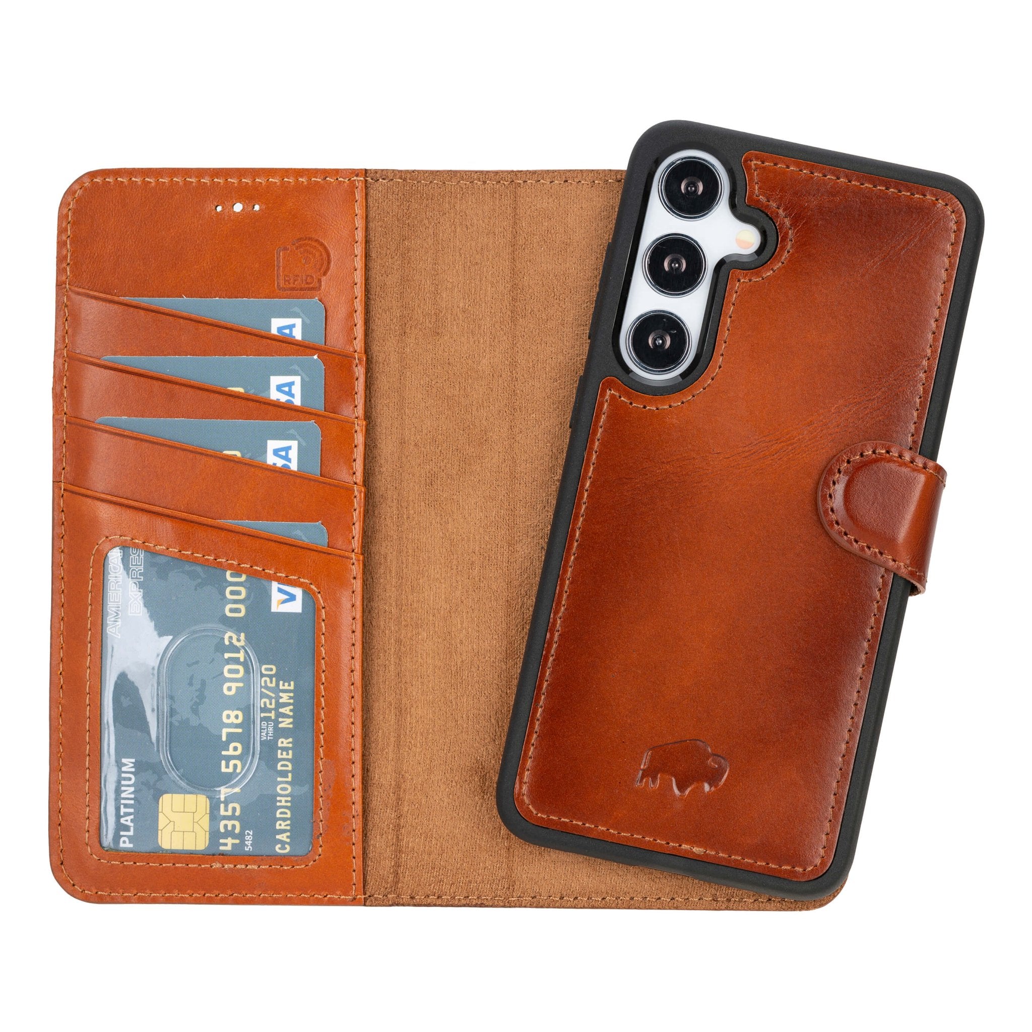 Carter Samsung Galaxy S24 Plus Wallet Case, Burnished Tan