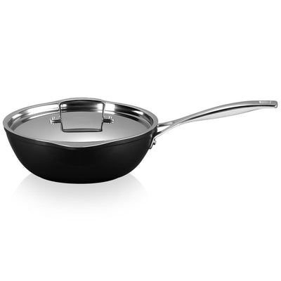 LE CREUSET - Toughened Non-Stick aluminium sauté pan with glass lid and  helper handle 26cm