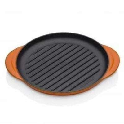 Le Creuset Round Skillet Grill Deep 25 Orange