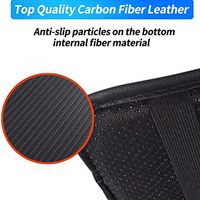 Thumbnail for Custom Text For Center Console Pad, Compatible with All Cars, Carbon Fiber PU Leather Auto Armrest Cover Protector, Waterproof Car Armrest Seat Box Cover MG13991