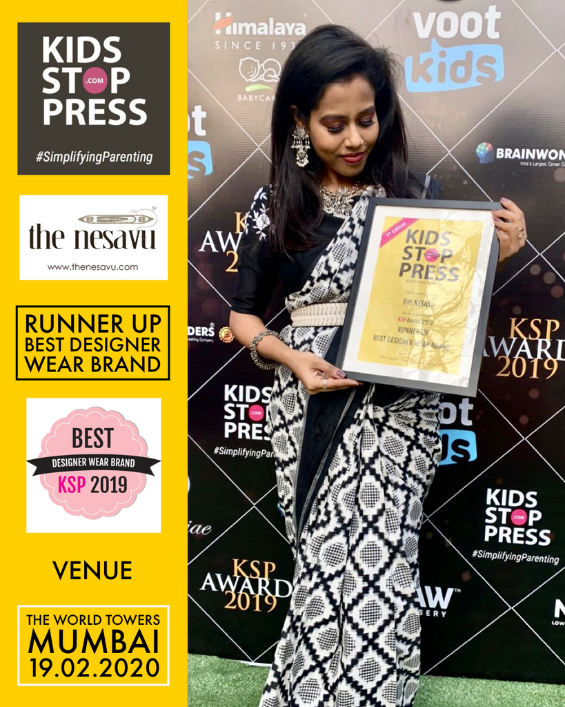 Nesavu-The-kids-stop-press-KSP-Awards-2019-Indian-Parenting-Awards-coimbatore-brand-The-Nesavu-Psrsilks-Salem-Karur