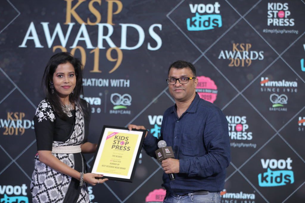 Coimbatore brand ‘The Nesavu’ won best designer kids wear brand 2019 in India by Kidsstoppress award Indian patenting network 