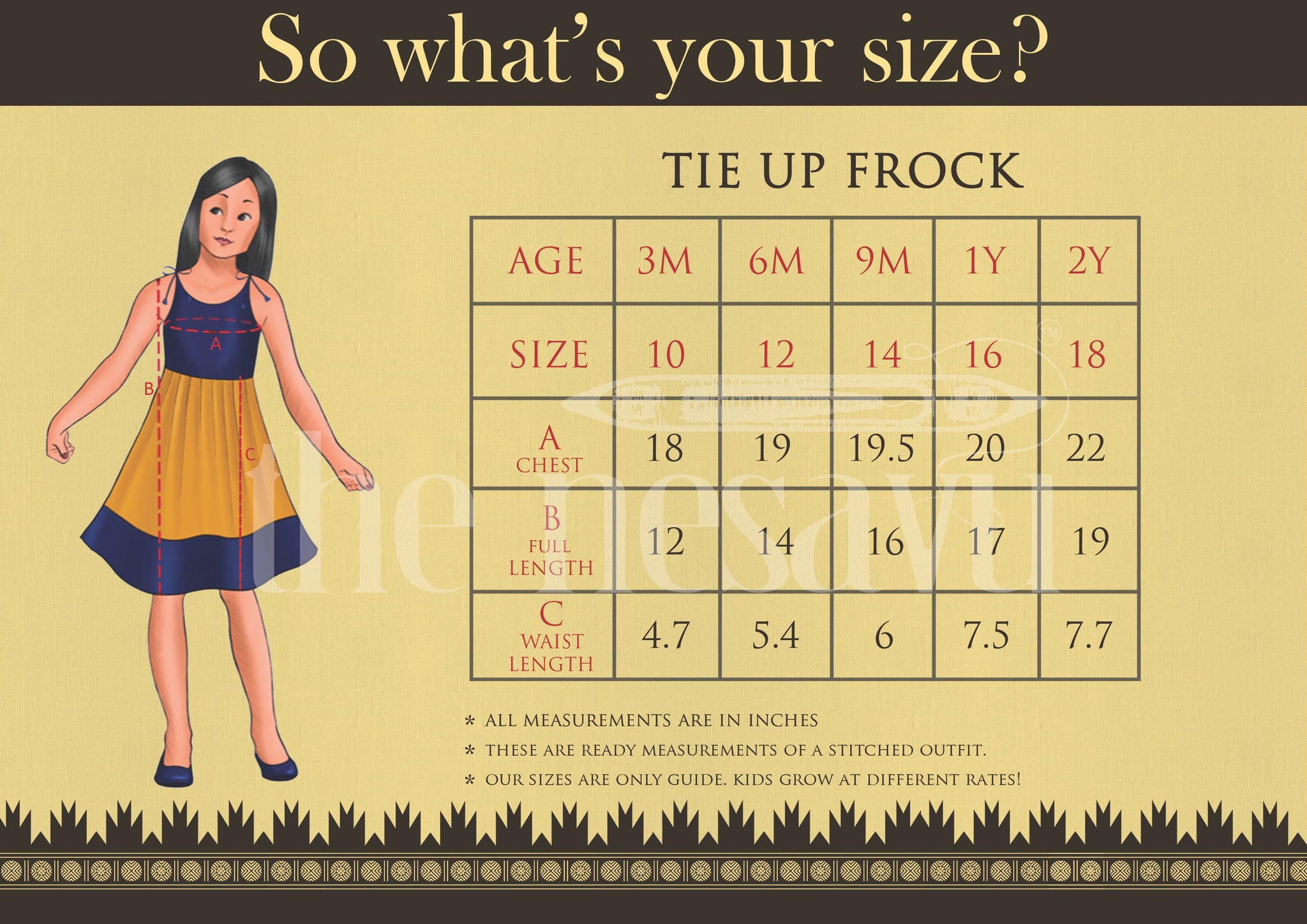 year old size chart