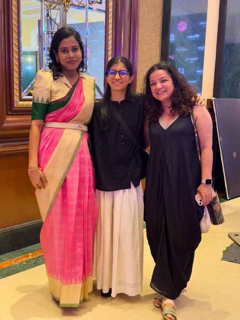 Dipti and Dipana from @lovetheworldtoday: Your commitment to sustainable fashion as the Best Eco-Friendly Apparel Brand is refreshing. Your humor has made us all fans. Along With The Nesavu Best Indian Festive Wear Online Shopping Brand in India Co Founder Uma Balajee