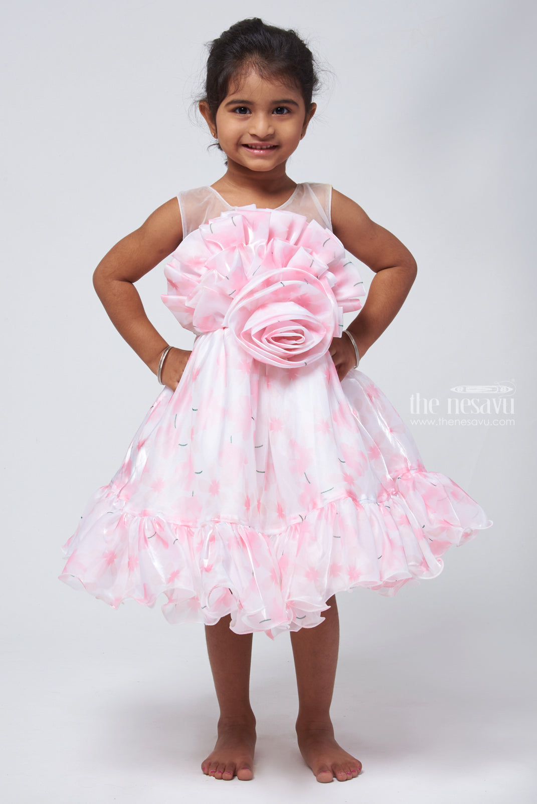 Blue Layered Party Frock – Pink Chick