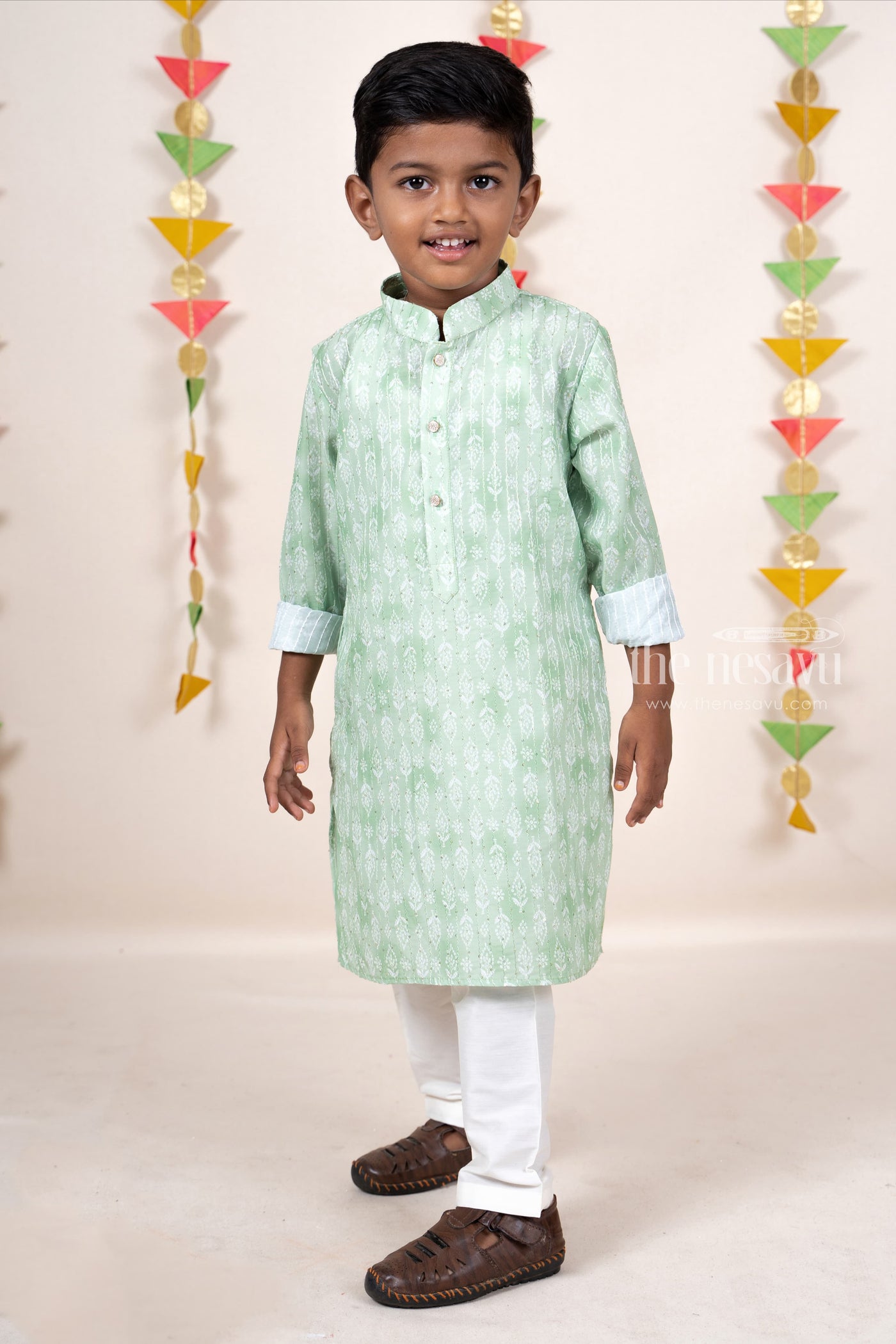 Green Kurta Suit For Boys | 7 Month Baby Boys Dresses | The Nesavu – The  Nesavu