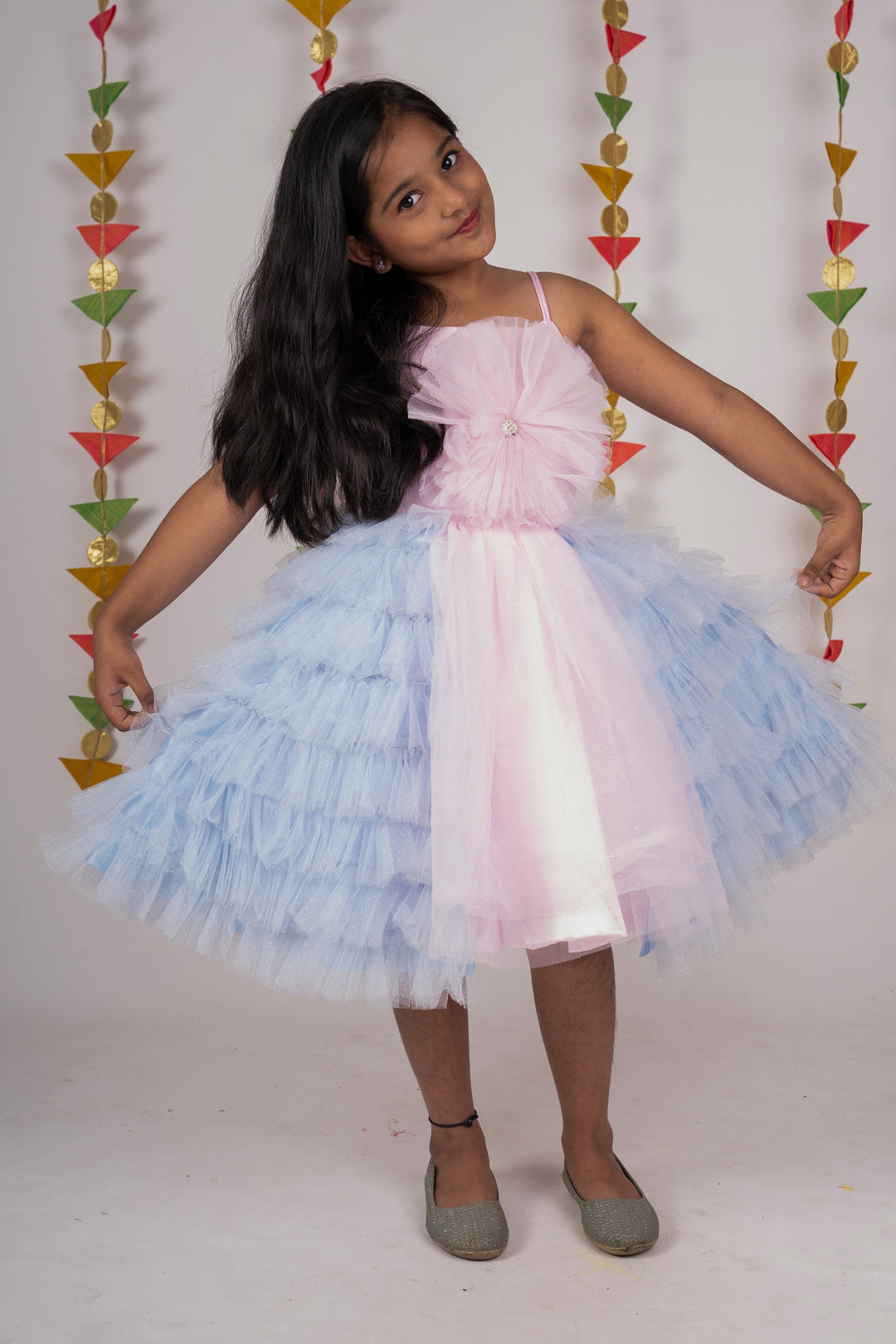 Attractive Kids Net Party Wear Frock/Dress by Vootbuy - 2 to 3 Years