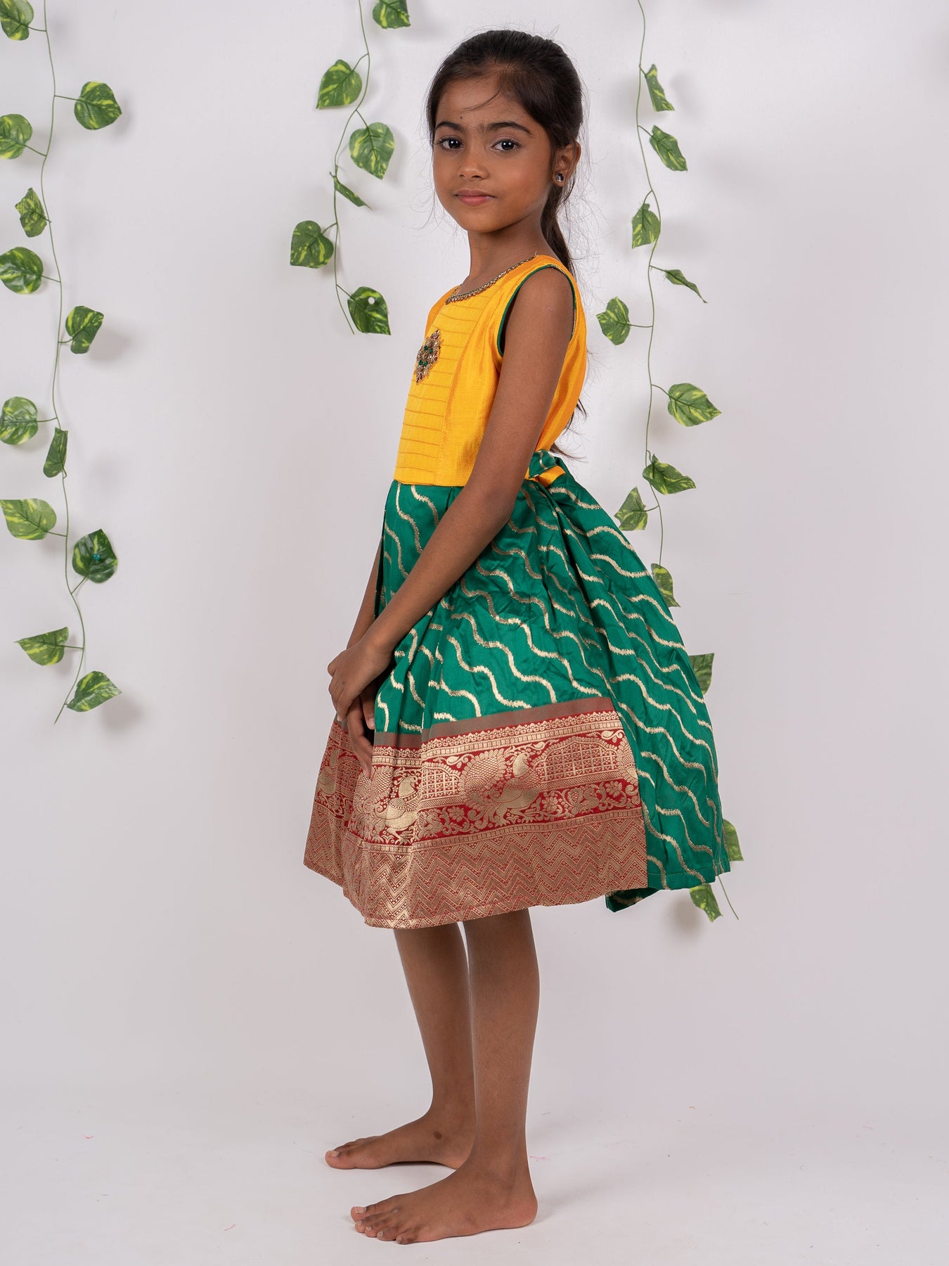 Kid Girls Ethnic Wear | Shop Festive Silk Frocks Online | The Nesavu ...