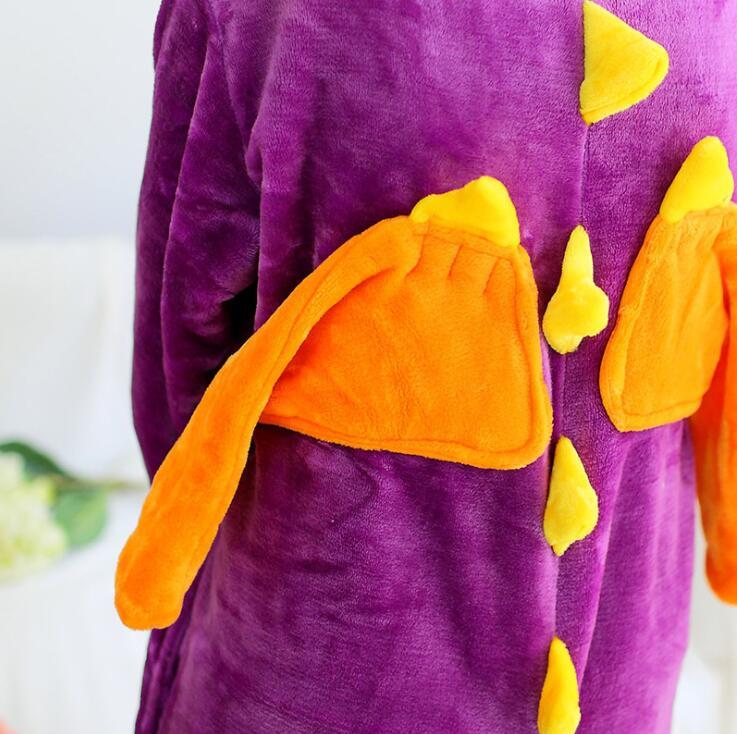 Purple Dinosaur Animal Onesie Cosplay Costume Giraffe Adult Pajamas Un ...