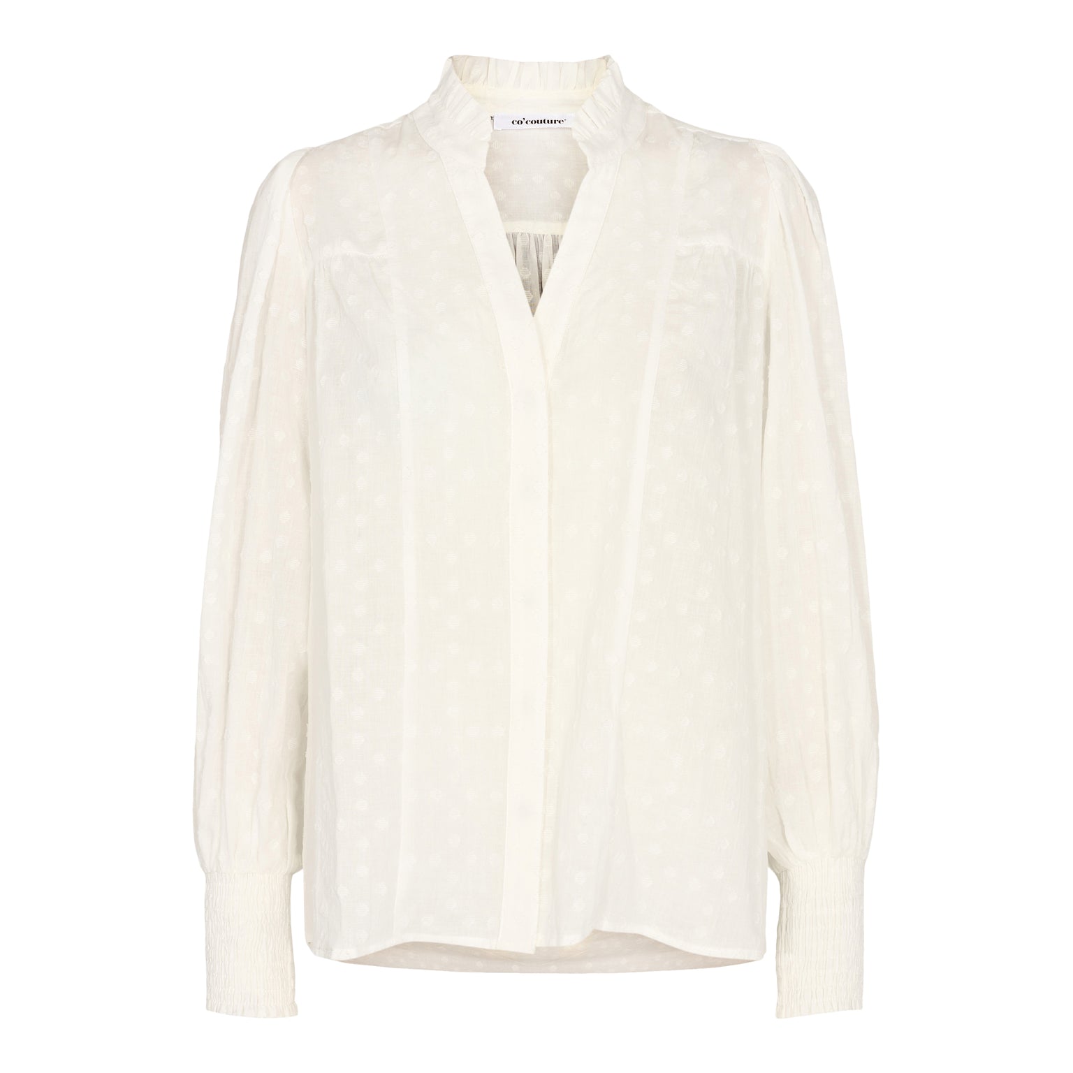 Co'Couture Finley Frill Skjorte Off White