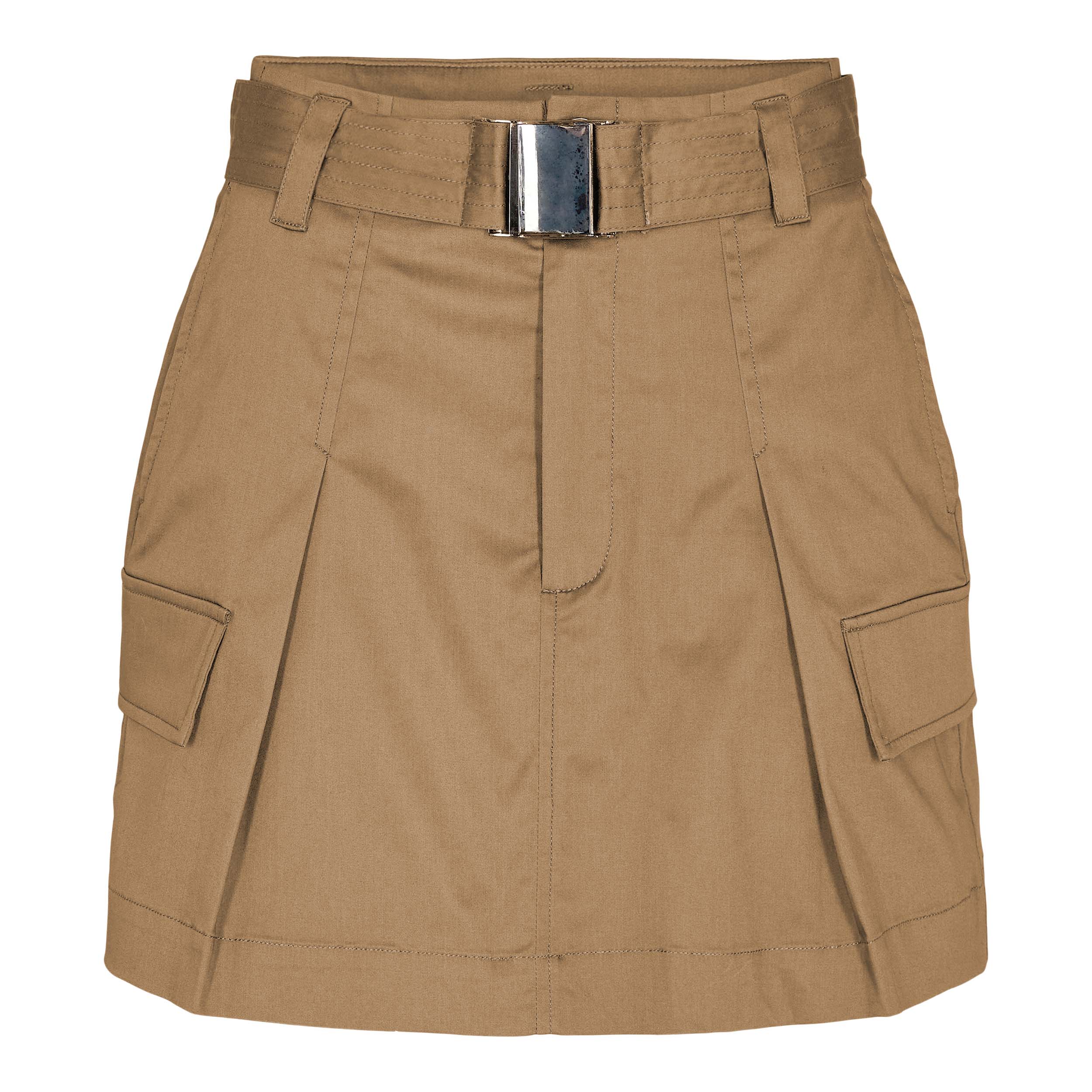 Co'Couture Marshall Crop Pocket Nederdel Walnut