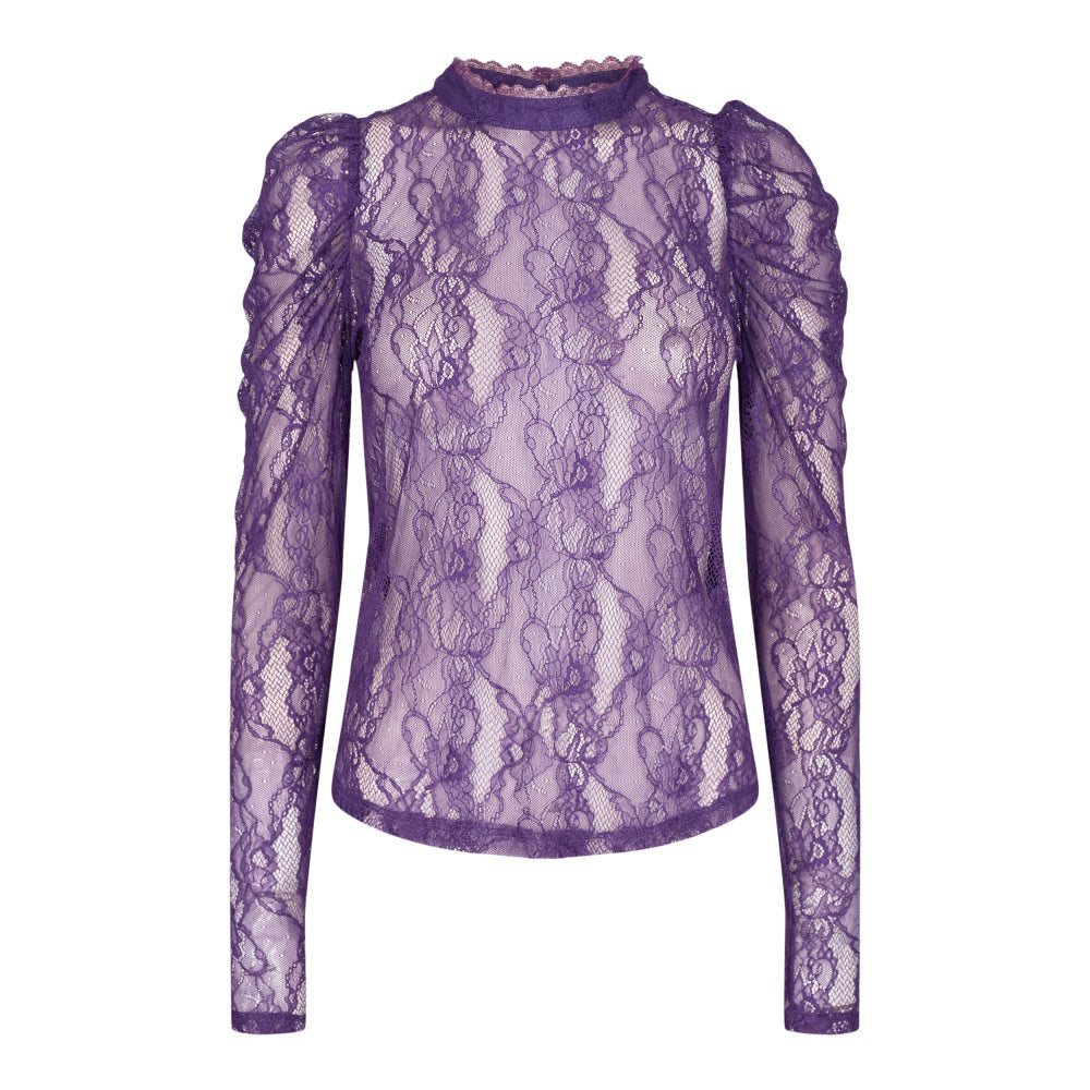 Co'Couture Leena Lace Bluse Violet