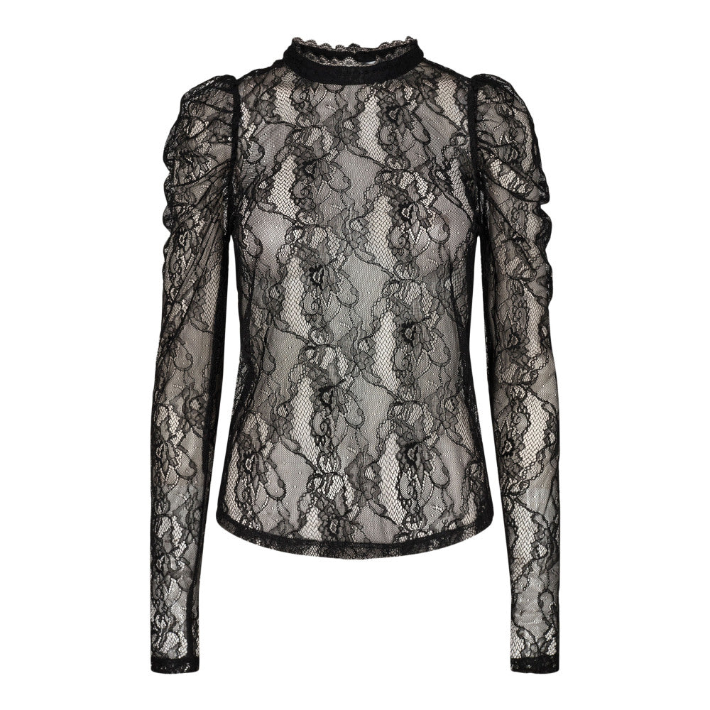 Co'Couture Leena Lace Bluse Black