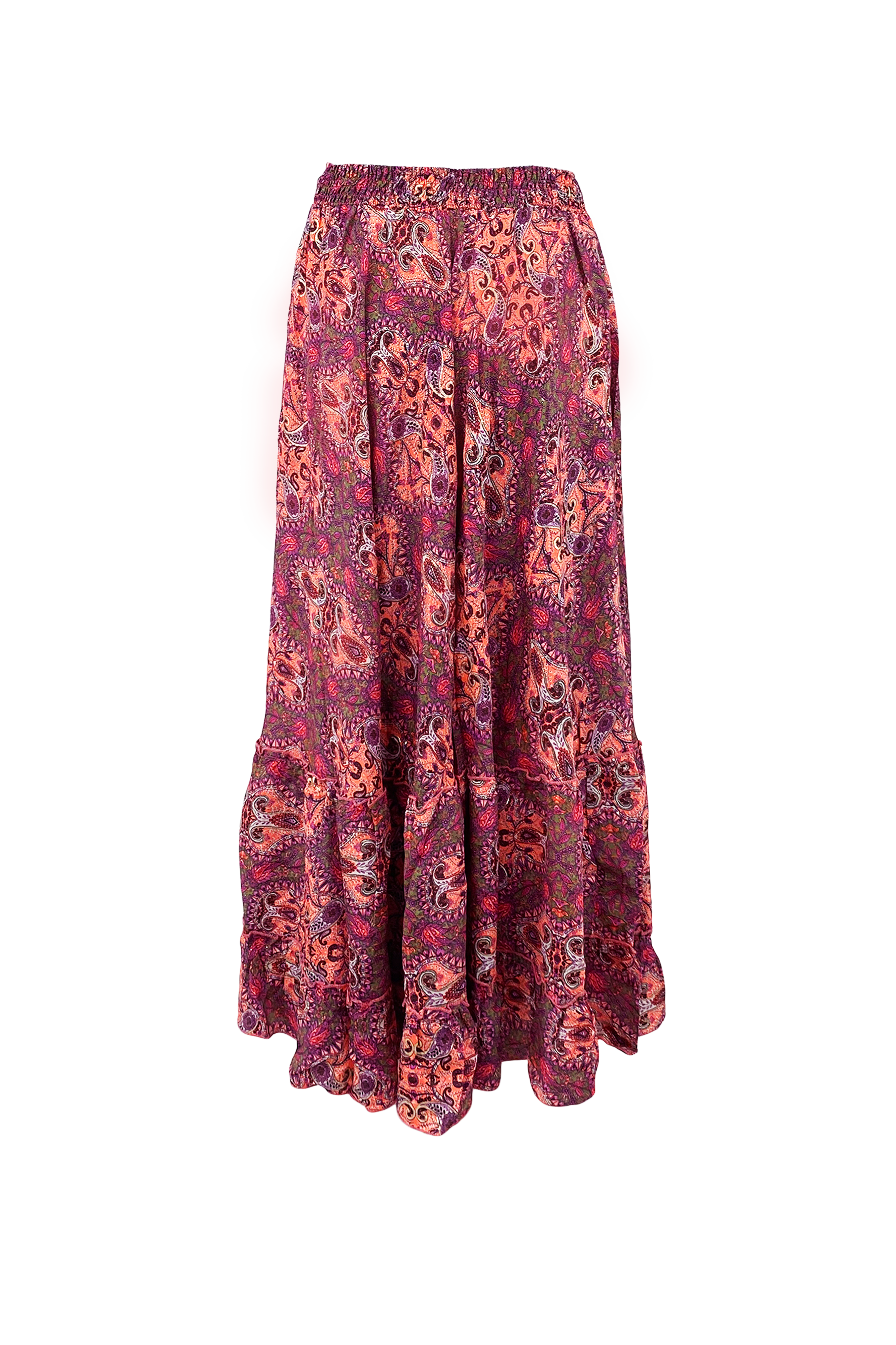 Black Colour Luna Maxi Frill Nederdel Vibrant Pink