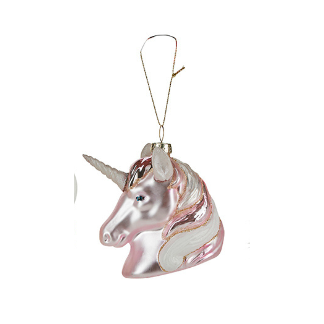 Bahne Interior Unicorn Glas Ornament Light Pink