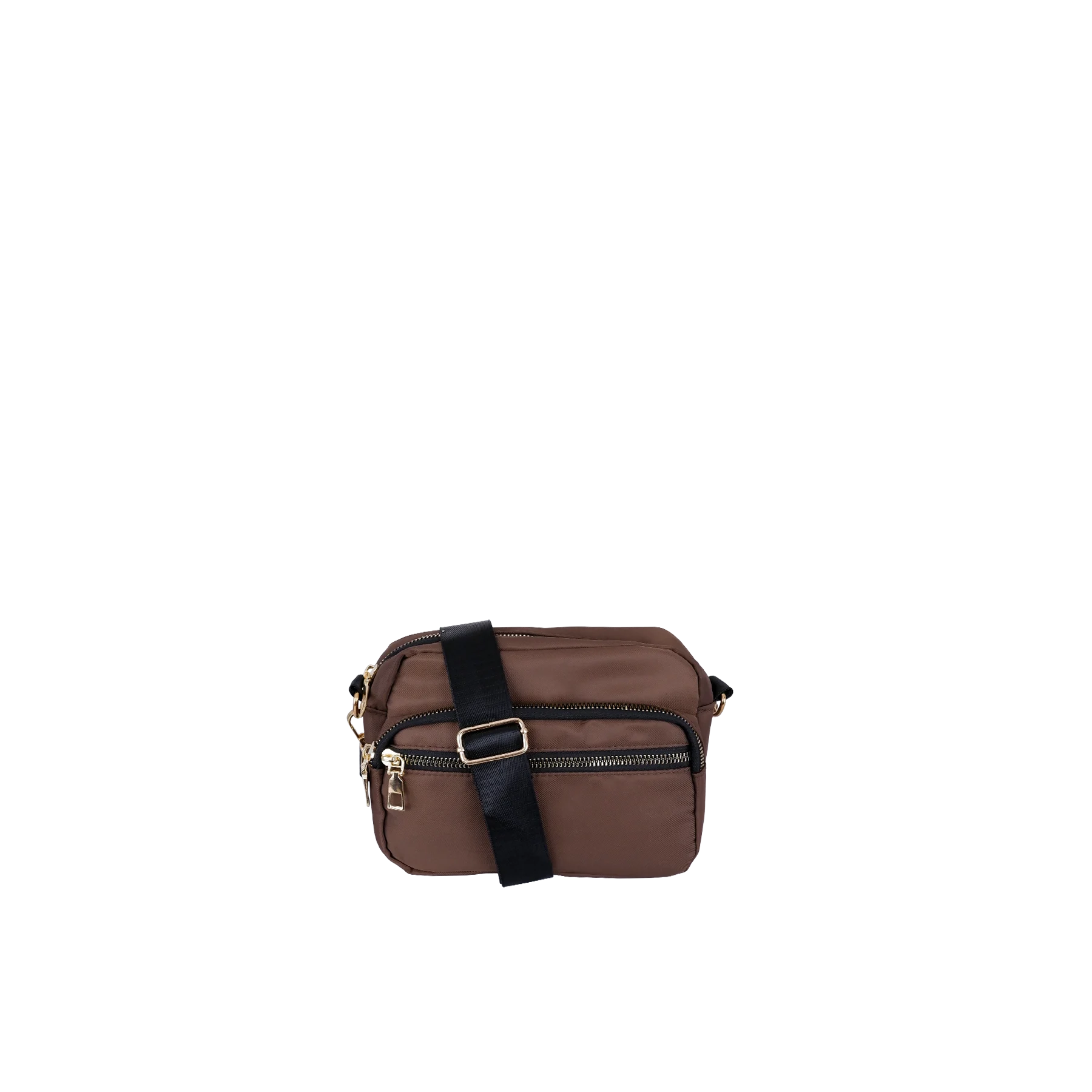 Black Colour Viggy Nylon Small Taske Brown