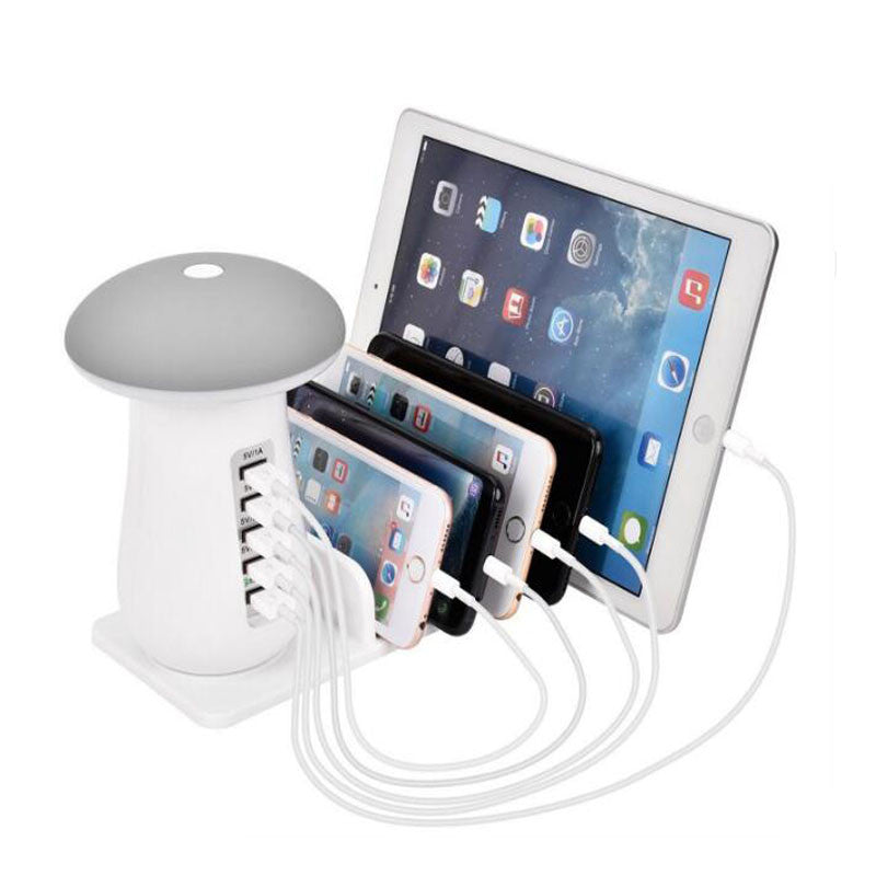 Usb Charging Station Charging Stand Organizer With Mushroom Led