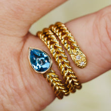 Load image into Gallery viewer, Large snake ring in heavy 18k yellow gold