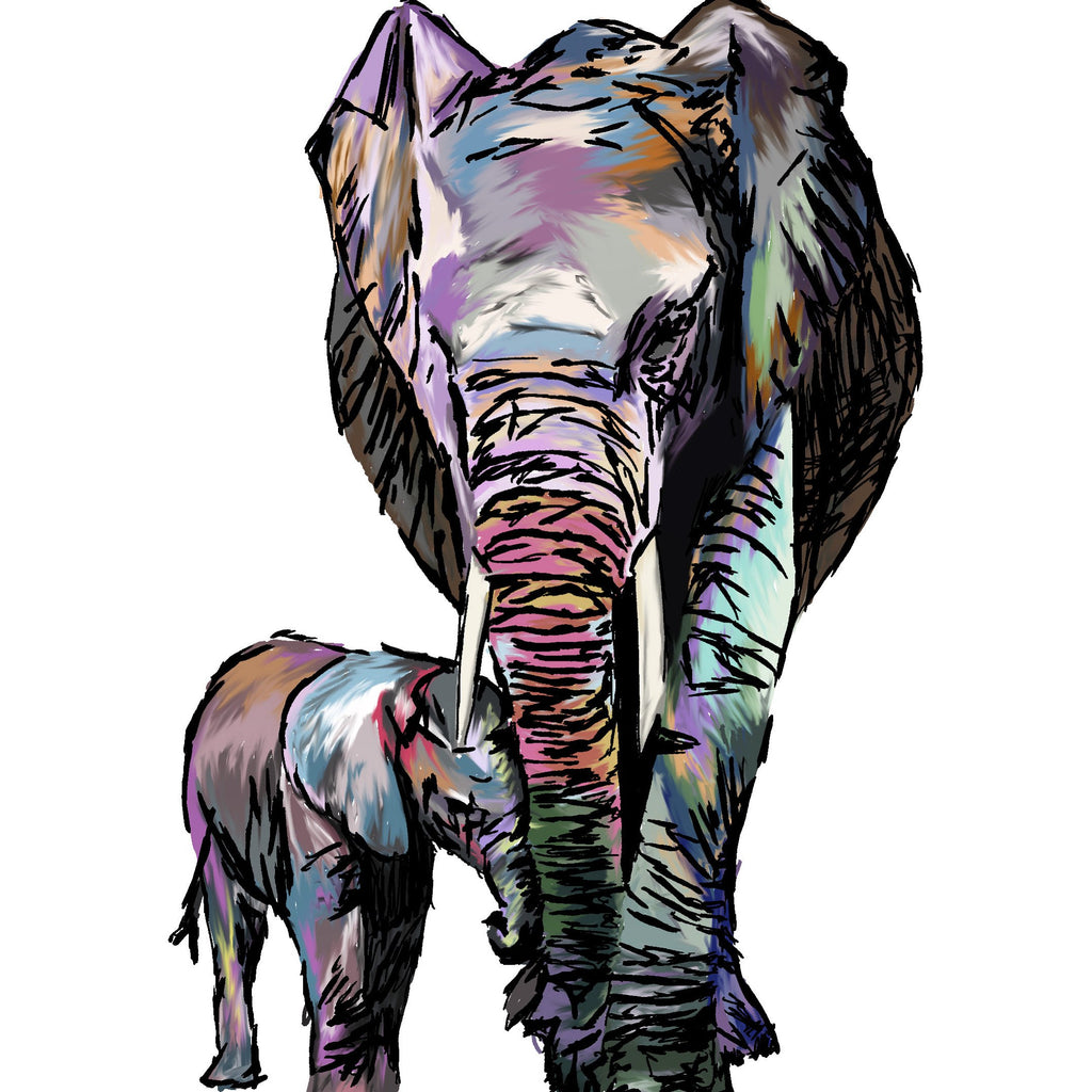 A4 Exotic Elephant Print - Diana Wilson Arcana