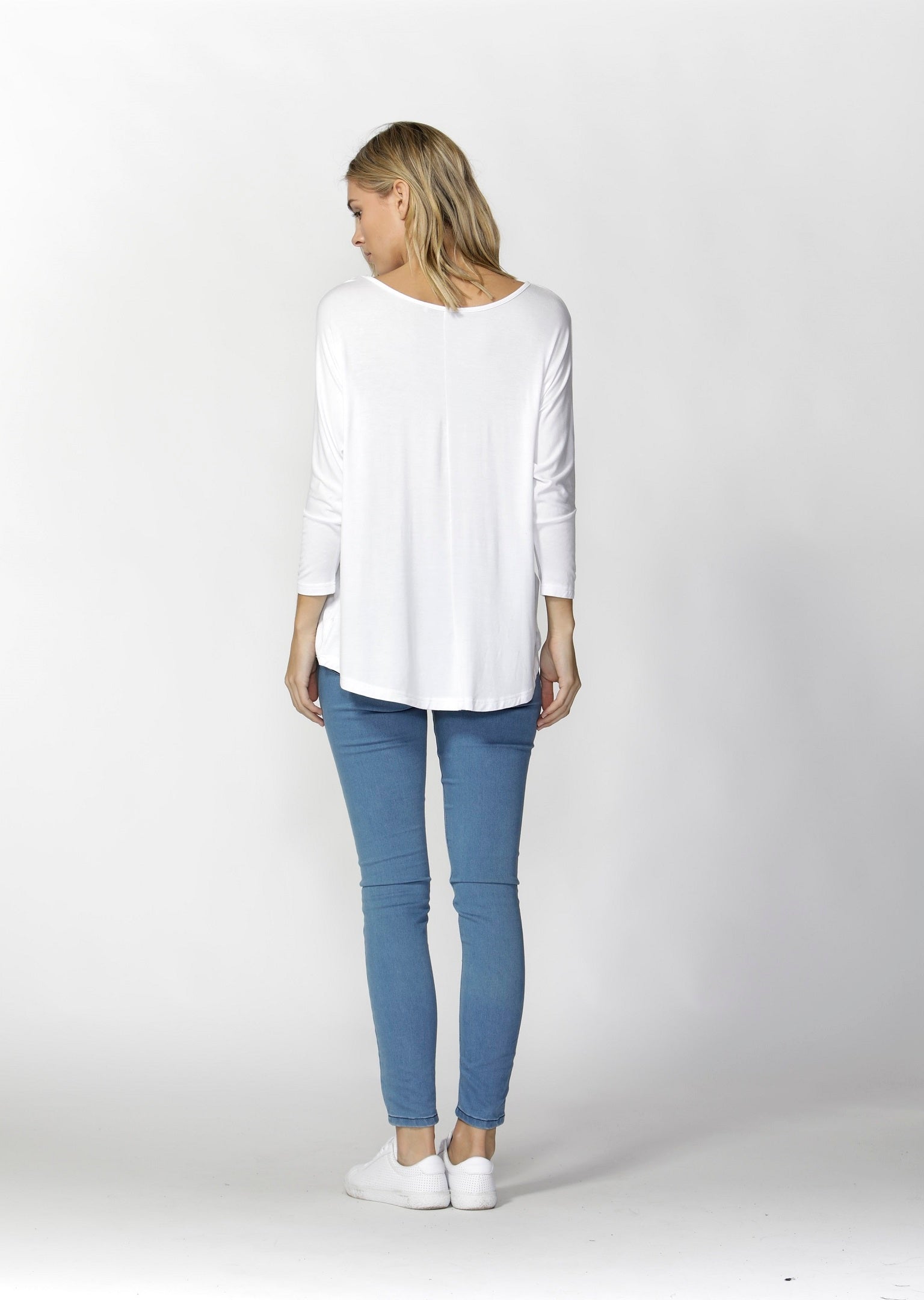 Betty Basics Milan 3/4 Sleeve Top - White – MSE