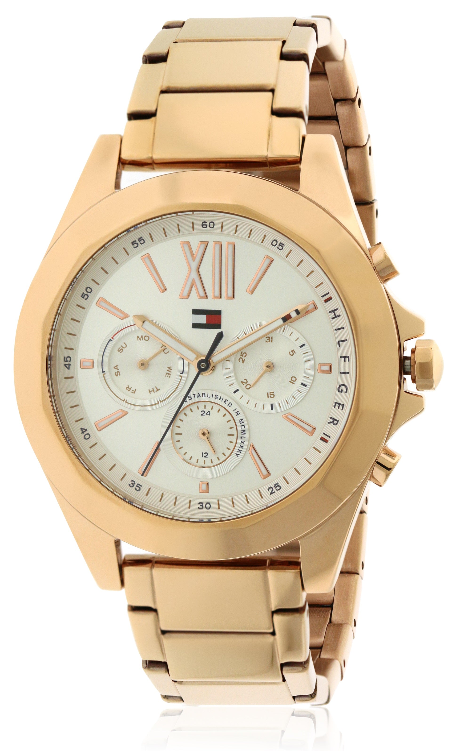 Tommy Hilfiger Chelsea Rose Gold-Tone Chronograph Ladies Watch