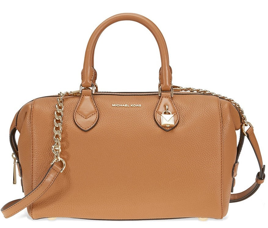 Michael Kors Grayson Leather Satchel - Acorn -