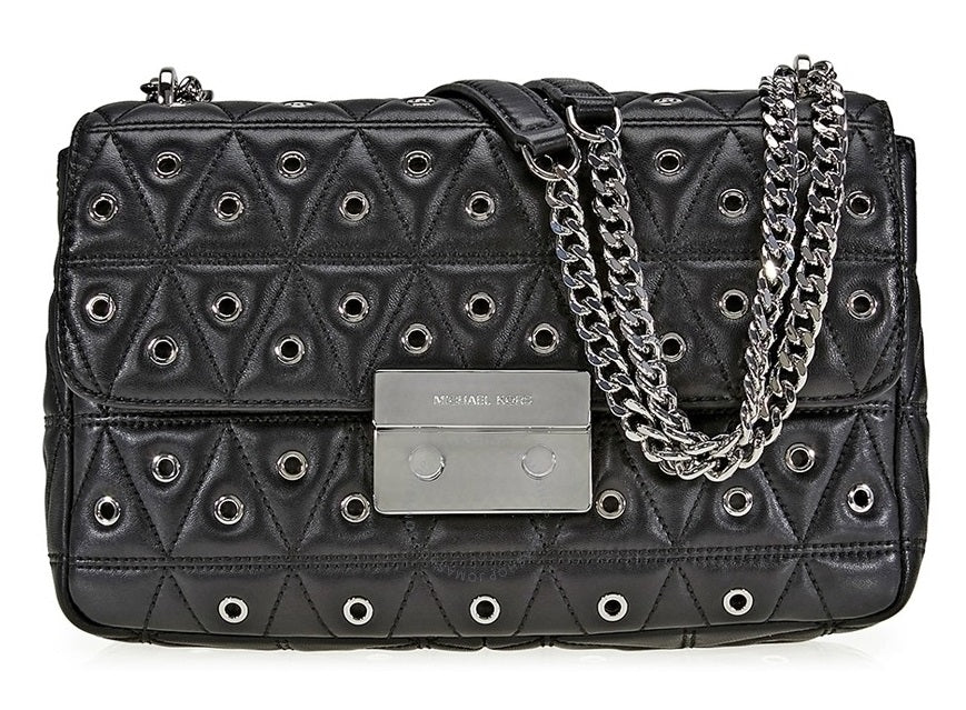 Michael Kors Studio Mercer Studded Grommet Convertible Tote - Black -