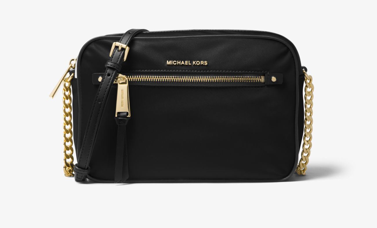 Michael Kors Polly Large Nylon Crossbody - Black