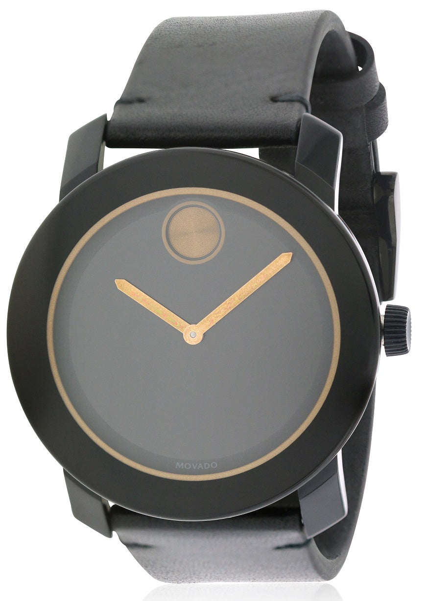 Movado Bold Leather Mens Watch