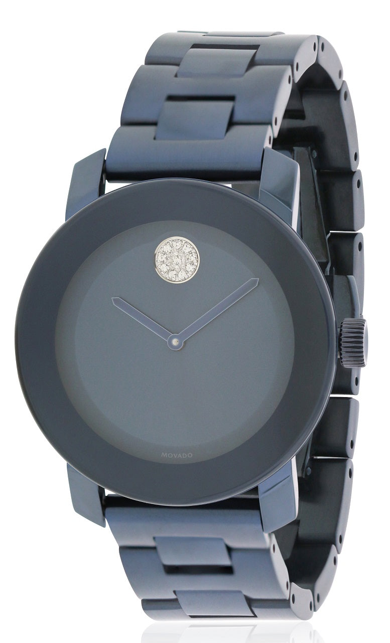 Movado Bold Blue Stainless Steel Unisex Watch
