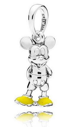 PANDORA Disney - Classic Mickey Pendant - Yellow Enamel -