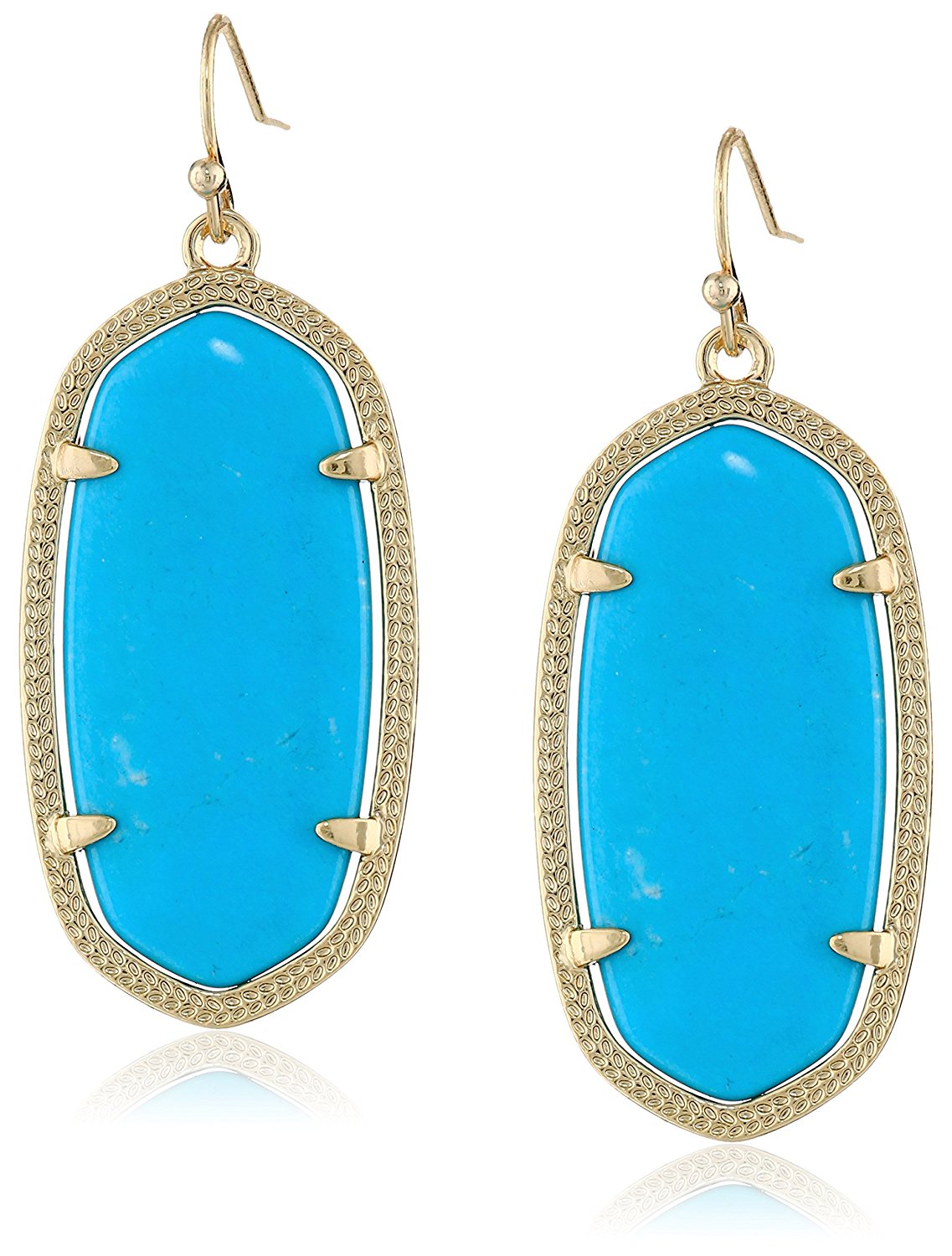 Kendra Scott Signature Elle Gold Plated Turquoise Magnesite Drop Earrings -