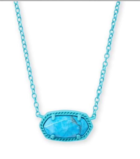 Kendra Scott Elisa Matte Necklace In Aqua Howlite -