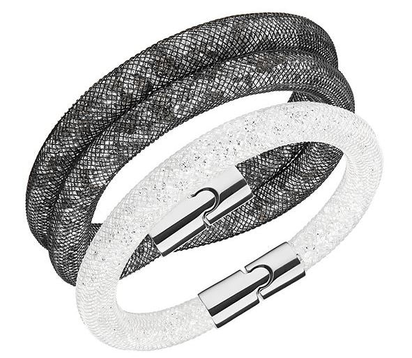 Double Wrap Swarovski Crystals Royal Leather Bracelet – Ambrosia