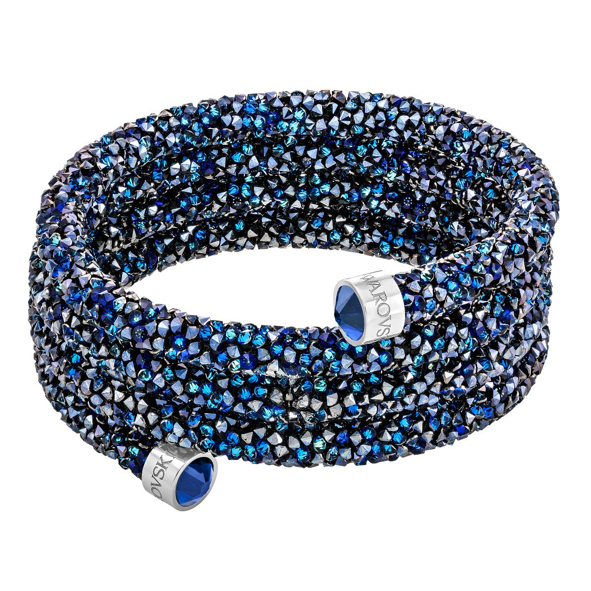 Swarovski Crystaldust Wide Bangle - Blue -