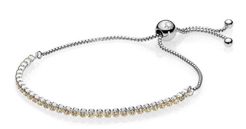 PANDORA Golden Sparkling Strand Bracelet - Golden-Colored CZ -