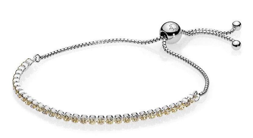 PANDORA Golden Sparkling Strand Bracelet - Golden-Colored CZ -