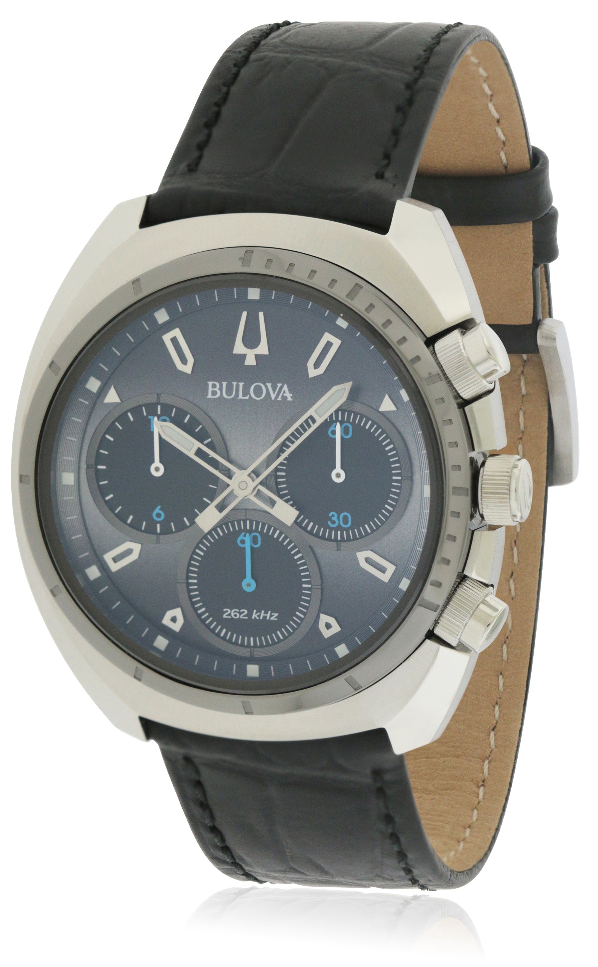 Bulova Leather Chronograph Mens Watch