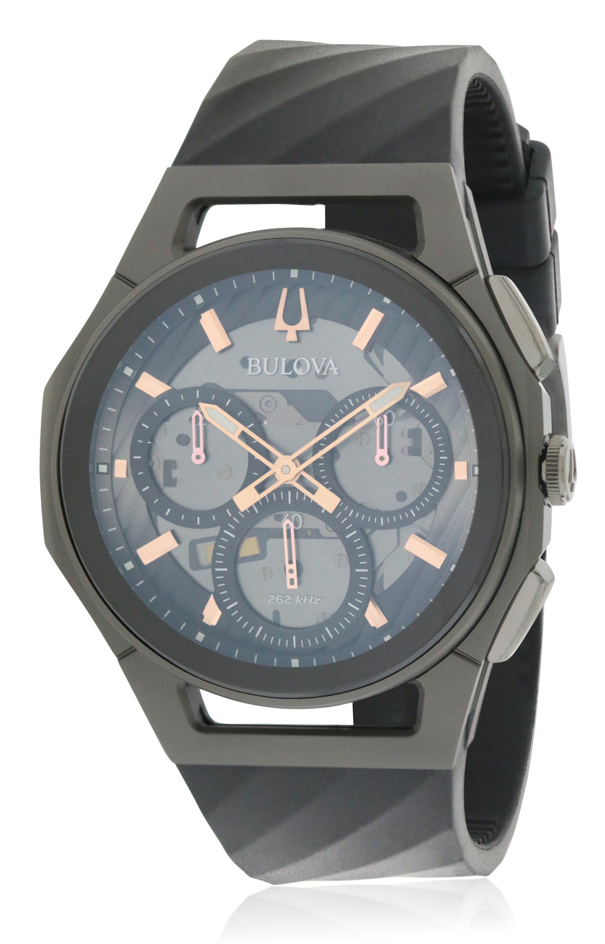 Bulova Rubber Chronograph Mens Watch