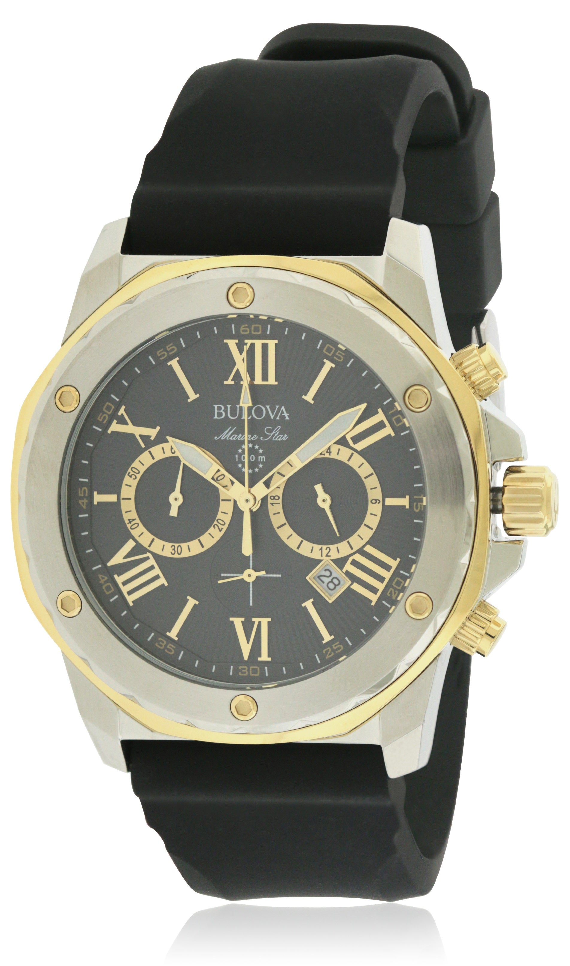 Bulova Silicone Chronograph Mens Watch