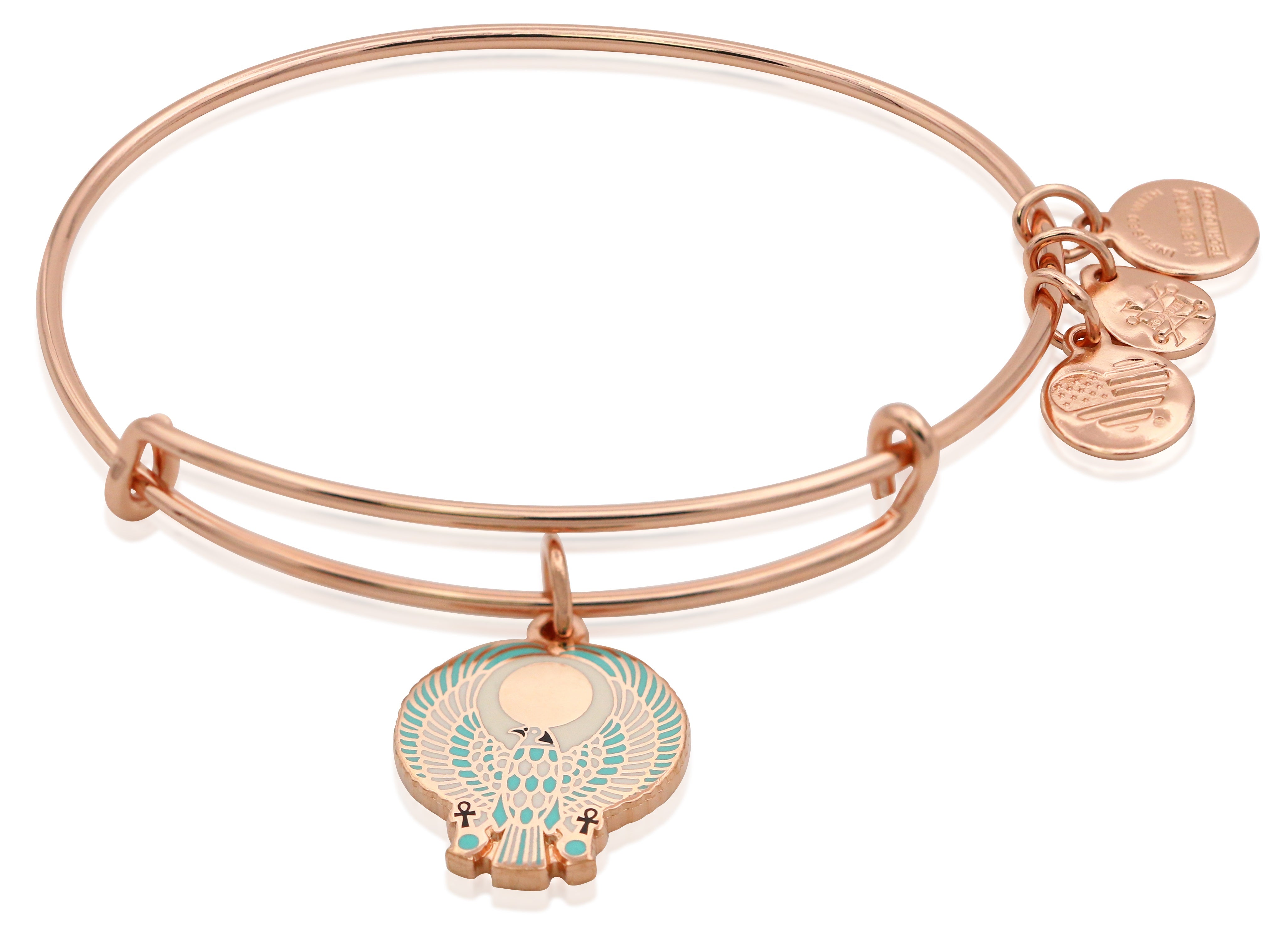 Alex and Ani Falcon EWB Bangle Bracelet - Shiny Rose - Expandable -