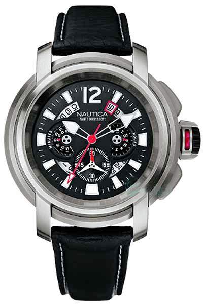 Nautica Leather Mens Watch