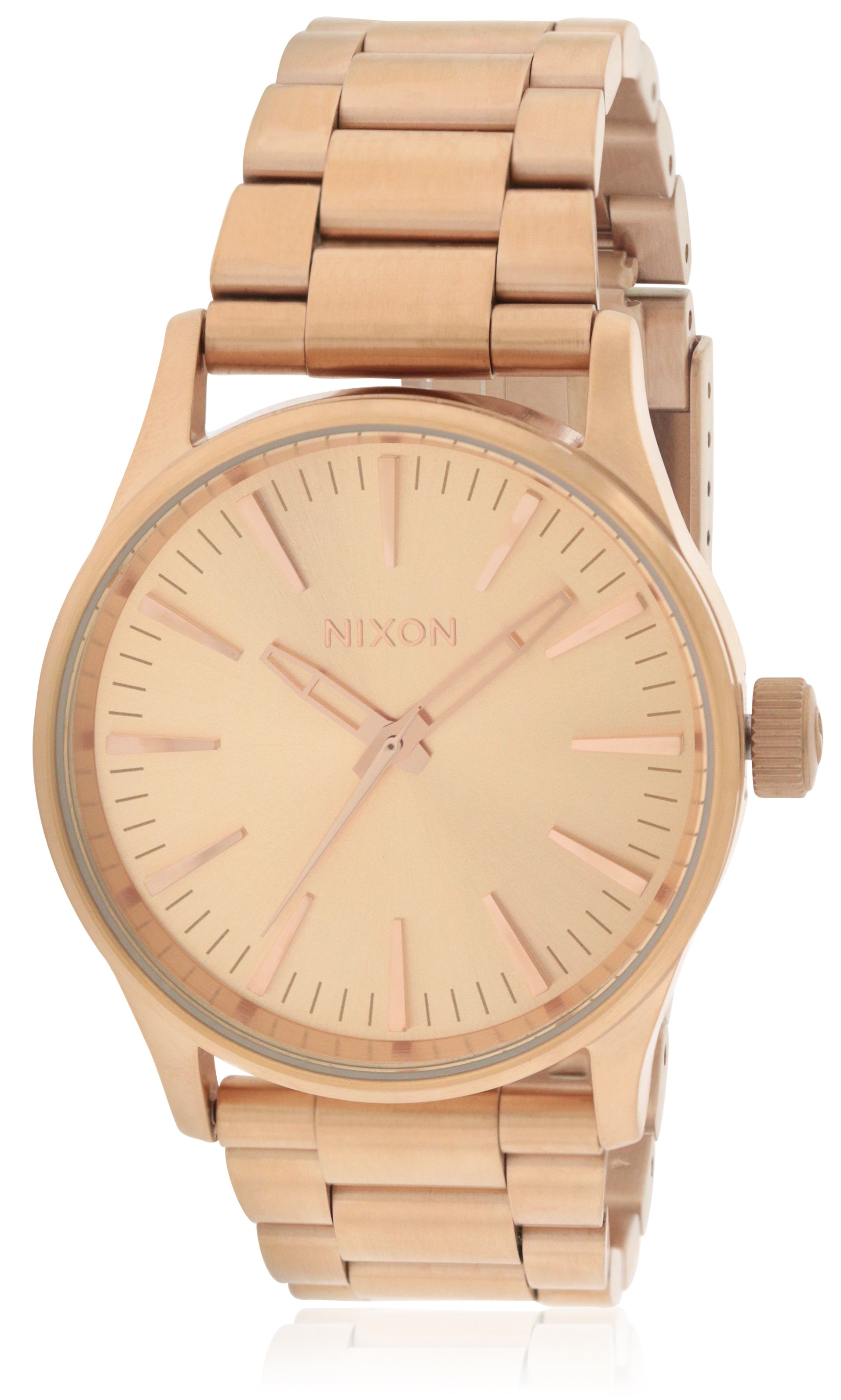 Nixon Sentry 38 Rose Gold-Tone Stainless Steel Unisex Watch